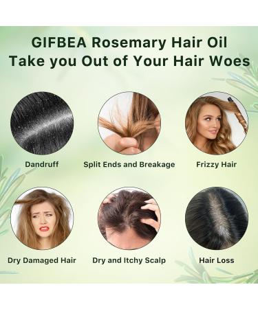 Organic Rosemary Oil for Hair Growth - 100% Pure & Natural Cold Pressed 8 Fl Oz - Strengthening Hair Treatment with Jojoba & Castor Oil - Buy Online on GoSupps.com
