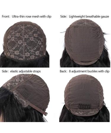 18 Inch Body Wave Wig with Bangs - Brazilian Virgin Human Hair for Black Women | 150% Density None Lace Front Glueless Natural Color Hairstyle - Buy Online on GoSupps.com