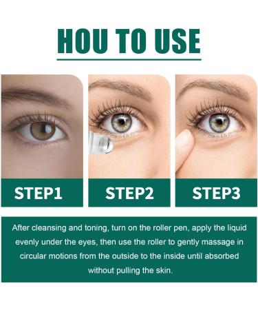 Pongnas Vision Enhance Massage Roller Eye Clarity Roller 3pcs Rouleau pour les Yeux Biologique pour Soulager la Fatigue et la S cheresse avec 8 Ml de S rum Sous les Points D'acupression - Buy Online on GoSupps.com