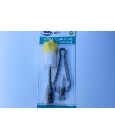 Bottle and Nipple Cleaning Brush with Tongs | Poundfox - Buy Online on GoSupps.com