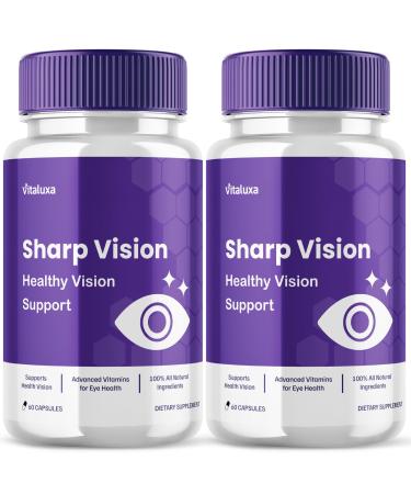 (2 Pack) Sharp Vision Capsules SharpVision Supplement Premium Advanced Maximum Strength Formula Sharpe Vision Healthy Eyes Support Natural Ingredients Vitamins Pills Sharper Vision Reviews (120 ct)