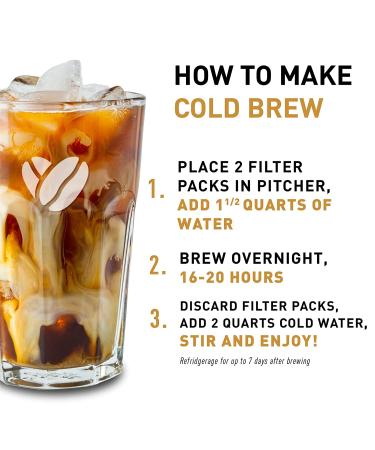 Green Beans Coffee Cold Brew Pitcher Packs - Brew at Home, Makes 18 Cups - Buy Online on GoSupps.com