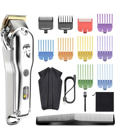 Professional Hair Clipper Professional Hair Clippers Cordless Barber Hair Cutting Grooming Kit with Hairdressing Cloak Hair Trimmer Waterproof 696b