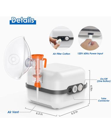 Portable Nebulizer for Adults & Kids - Low Noise Desktop Asthma Compressor Nebulizer with Reusable Accessory Set - Ideal for Home Use - Buy Online on GoSupps.com