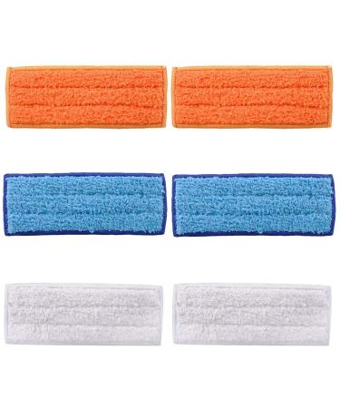 Syxtidy 6 Pack Washable Reusable Mopping Pads for iRobot Braava Jet 240 241 (2 Wet Pads, 2 Dry Pads, 2 Damp Pads)