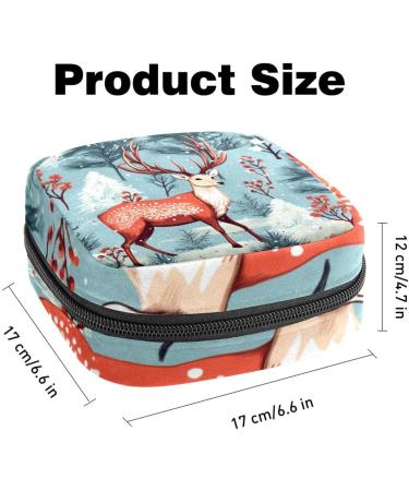 Muooum Menstrual Polster Bag with Zipper - Christmas Snowman Pattern - Stylish & Practical Tampon Collector Bag for Women & Girls (Pack of 1) - Buy Online on GoSupps.com