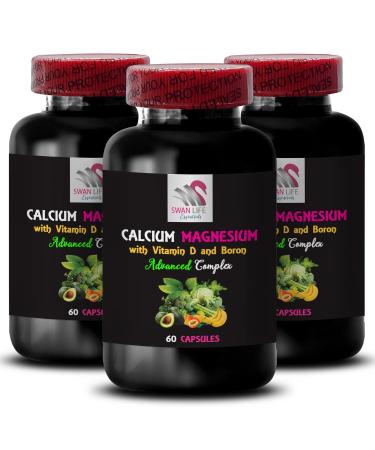 Calcium Magnesium Supplement - Magnesium with D Capsules with Powder Vitamin D Boost Men s Calcium Women's Support Phosphorus Potassium Combo Natural Supplement Boron 3Bot