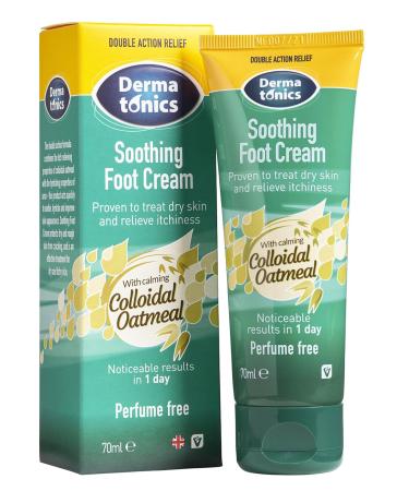 Dermatonics Soothing Foot Cream - Rapid Relief for Athlete s foot Dermatitis Dry Skin Conditions with Calming Colloidal Oatmeal Suitable for Diabetics and is Vegan Friendly 70 ml 70 ml (Pack of 1)