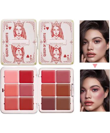 Cheek Makeup Palette 12 Cream Blush Colors | 12 Vibrant Cosmetic Blush Shades | Long-lasting Blendable Smudge-proof and Waterproof Formula for a Radiant Glow - Buy Online on GoSupps.com
