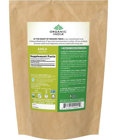 Organic India Amla Fruit Powder 16 oz - Pure, Natural Superfood for Health Boost - Buy Online on GoSupps.com