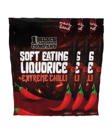 Black Liquorice Company - Soft Eating Extreme Chilli Liquorice 3 x 165g
