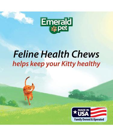 Emerald Pet Feline Health Chews UT Support - Grain-Free Cat Supplements with Cranberry for Urinary Tract Health - 2.5 oz Single Pack - Made in USA - Buy Online on GoSupps.com