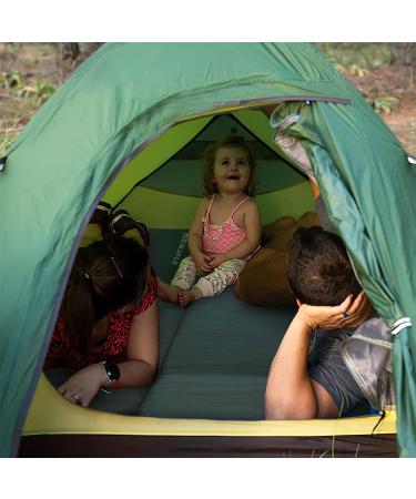 INVOKER 3 Memory Foam Camping Sleeping Pad with Pillow - Fast Inflating for Backpacking, Traveling, Hiking - Lightweight & Ultra Thick - Green - Buy Online on GoSupps.com