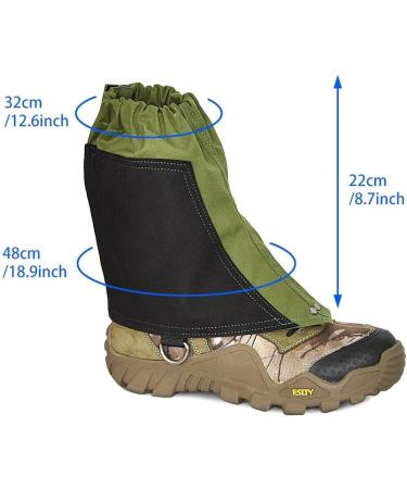 Hiking Canvas Gaiters | Short Waterproof Leg Gaiters for Outdoor Activities - Buy Online on GoSupps.com