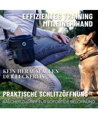 Gizzy Original Dog Treat Bag - One-Hand Open Fast Rewards Training & Puppy Education - Black with Rain Hood - Buy Online on GoSupps.com