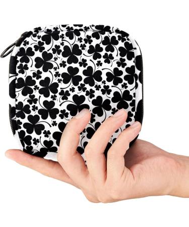 Sanitary Napkin Storage Bag - St. Patrick's Day Clover Menstrual Cup Pocket | Portable Women's Bandages & Feminine Period Essentials - Buy Online on GoSupps.com