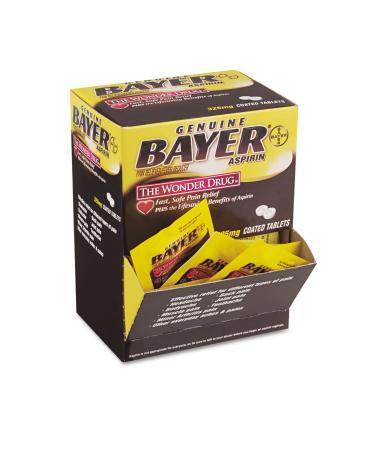 Bayer BXBG50 Aspirin Tablets - Two-Pack (50 Tablets per Box) - Buy Online on GoSupps.com