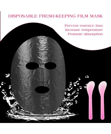 200 Sheets Disposable Plastic Face Sheet Masks - Moisturizing Facial Mask Set with Spatula for Skin Care & DIY Spa - Buy Online on GoSupps.com