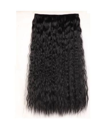 SEGO Clip-In Hair Extensions - 10 Inch Wavy Black Synthetic Tress with 5 Clips | Real Hair Look - Buy Online on GoSupps.com