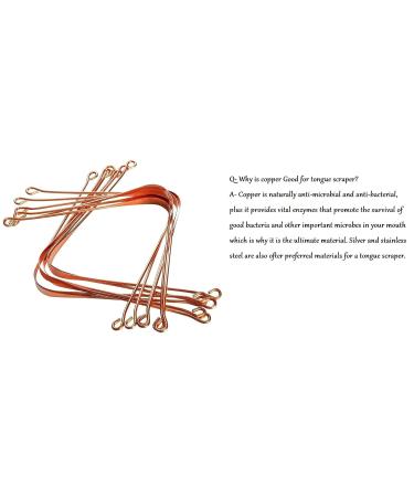 Set of 8 Pure Copper Tongue Cleaners for Oral Hygiene | Pack of 8 Copper Tongue Scrapers - Buy Online on GoSupps.com