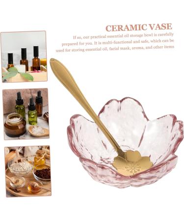 Baluue 2ensembles Coupelles Verre Avec Cuill res Bols Masque Pour Soins Du Visage Et l gant Forme De Fleur Pour M langer Huiles Essentielles Et Masques Faciaux - Buy Online on GoSupps.com