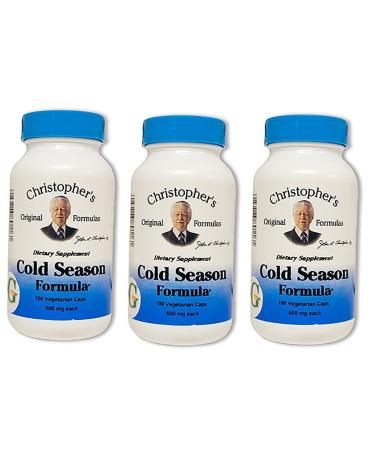 Christopher's Original Formulas Winter Season Formula, 100 Vegetarian Capsules - Pack of 3