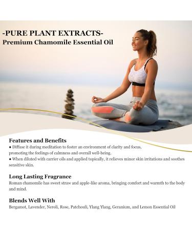 EUQEE Chamomile Essential Oils 118ml Pure Chamomile Oil Natural Aromatherapy Oil Diffuser Oil Essential Oils for Diffusers for Home Relax Chamomile 118 ml (Pack of 1) - Buy Online on GoSupps.com