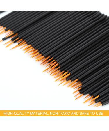 100pcs Disposable Eyeliner & Eye Shadow Brush Set - Hard Head Liquid Makeup Tools for Professional Application - Buy Online on GoSupps.com
