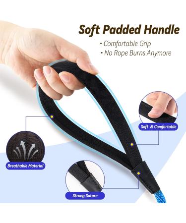 Lynxking 9m Reflective Dog Leash - Durable Nylon Training Line with Carabiner Hook for Small to Large Dogs - Blue - Buy Online on GoSupps.com