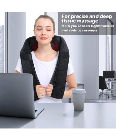 MIRAKEL Shiatsu Neck and Back Massager with Heat - Electric Massager for Muscle Pain Relief - Shoulder Massager - Graduation Gift - Black - Buy Online on GoSupps.com