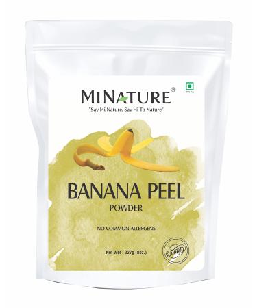 Banana Peel Powder by mi nature | 227 g( 8 oz) ( 0.5 lb) | Banana Peel powder for skin care | Banana Peel Powder for hair care | 100% only banana Peel powder