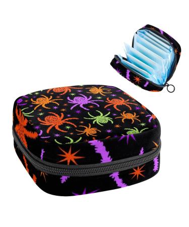 Halloween Pattern Menstrual Cup Pouch Menstrual Pad Bag Feminine Menstruation Bags Portable Sanitary Napkin Pads Storage Bags Color 9