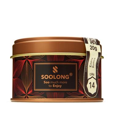 Soolong No. 14 Premium Oolong Tea with rose flowers and lavender made of China - gentle and calming - Sustainable loose tea - can 20g - Sense China Small can China Oolong with roses and lavender