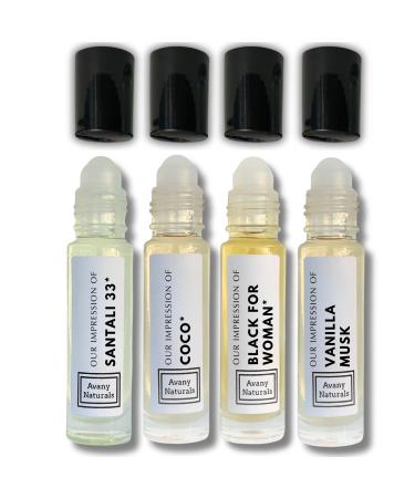 Perfume Oils for Women Long Lasting - Mini Perfume Set Replicant Perfume Body Oils Must Haves for Women Smells Goods for Women 4 Pc (Aromatic Set)