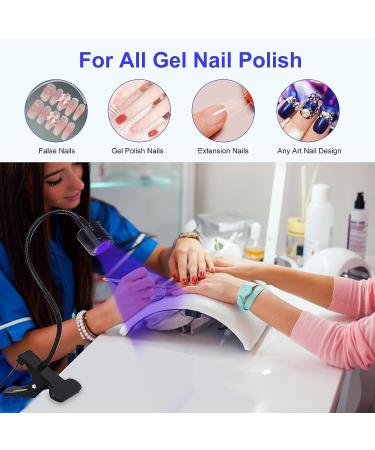 Bestauty Gooseneck UV Lamp | 400nm Wavelength Nail Curing Light | 360 Rotatable Dryer & Clip | USB Charging | Black - Buy Online on GoSupps.com