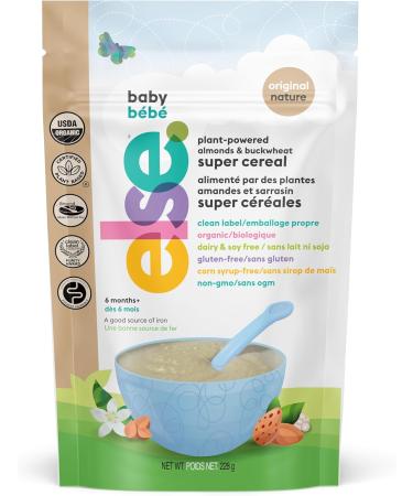 Else Baby Cereal Stage 2 - Almond & Buckwheat Cereal - Plant Based Cereal Baby Food for 6 Months+ - Balanced Made w/Real Whole Foods Clean Label Purity Certified (Original 228g 3-Pack) - Buy Online on GoSupps.com
