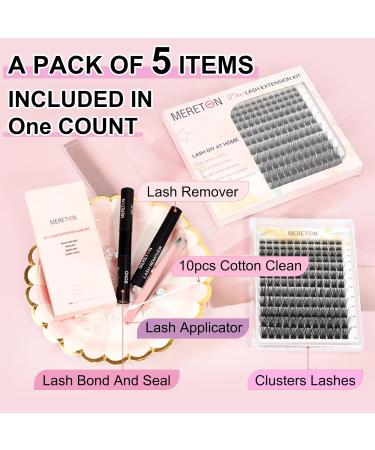 DIY Eyelash Extension Kit | Cluster & Individual Lashes | Lash Bond Seal Glue Remover & Applicator | MRT03 D Curl 8-16mm - Buy Online on GoSupps.com