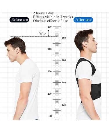 Back Posture Corrector Belt for Men & Women | Adjustable Orthopedic Corset for Scoliosis & Hunchback | Pain Relief Support Vest - Large Black - Buy Online on GoSupps.com
