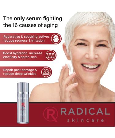 Radical Skincare Advanced Peptide Serum - Anti-Aging Wrinkle Repair Boosts Elasticity All Skin Types Paraben Free - 1 Fl Oz - Buy Online on GoSupps.com
