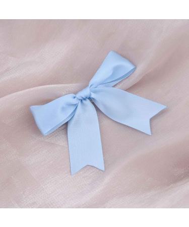 Aneneiceera Vintage Silk Bow Hair Clip Blue Bow Hair Barrette Clip Tiny Tulle Hair Bow Clip French Bowknot Tail Clips Cute Bowknot Hair Accessories for Women and Girls Gifts (Light Blue) - Buy Online on GoSupps.com