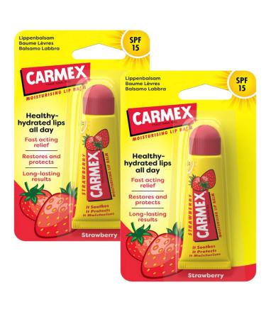 Carmex Carmex Strawberry Lip Balm Moisturizing Spf 15 2 Units