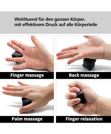 Rymall Trigger Point Presser Massage Device Set - 3 Pieces for Muscle Pain Relief Painless Self-Massage with Suction Cup & Bag (Dark Black) - Buy Online on GoSupps.com