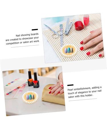 Healeved Nail Display Board Manicure Showing Holder False Nail Display Holder Nail Polish Plate Nail Tips Showing Holder Nail Mixing Nail Art Display Plate Nail Zinc Alloy Bracket - Buy Online on GoSupps.com
