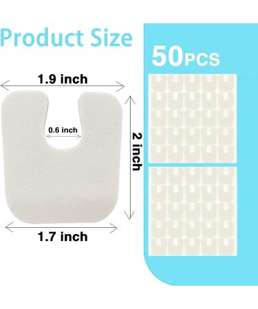 50-Pcs U-Shaped Callus Pads | 1/5 Thick Foam Foot Cushions for Pain Relief | Women & Men Foot Pedi Cushions - Buy Online on GoSupps.com