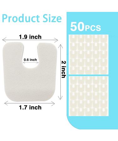 Tikfoam Callus Pads - 50Pcs U Shaped Cushions for Foot & Heel Pain Relief - Buy Online on GoSupps.com