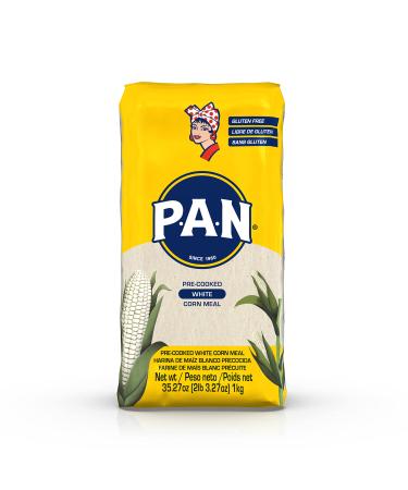 P.A.N. White Corn Meal  Pre-cooked Gluten Free and Kosher Flour for Arepas (2.2 lb / Pack of 1) 2.2 Pound (Pack of 1)
