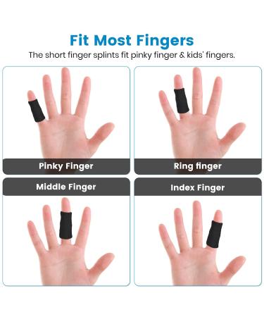10-Piece Finger Protection Bandages for Injury Relief - Stretchy Black Finger Support for Arthritis & Swelling | Ednyzakrn - Buy Online on GoSupps.com