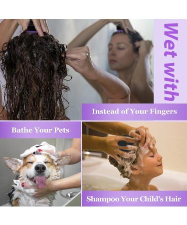 CozyCom Scalp Scrubber Massager with Silicone Bristles - Purple & Black - Buy Online on GoSupps.com