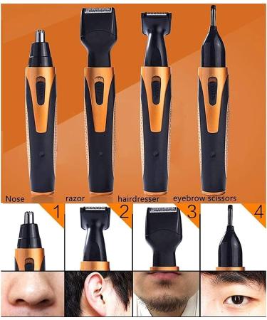 4 in 1 Painless Eyebrow & Facial Hair Trimmer - Electric Grooming Tool for Men & Women | Perfect for Travel & Camping - Buy Online on GoSupps.com
