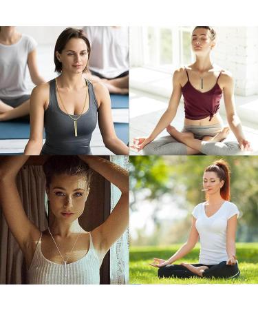 2 Pcs Mindful Anapana Breathing Necklace for Stress & Anxiety Relief - Portable Deep Breathing Exercise Tool for Men and Women (Black/Steel) - Buy Online on GoSupps.com
